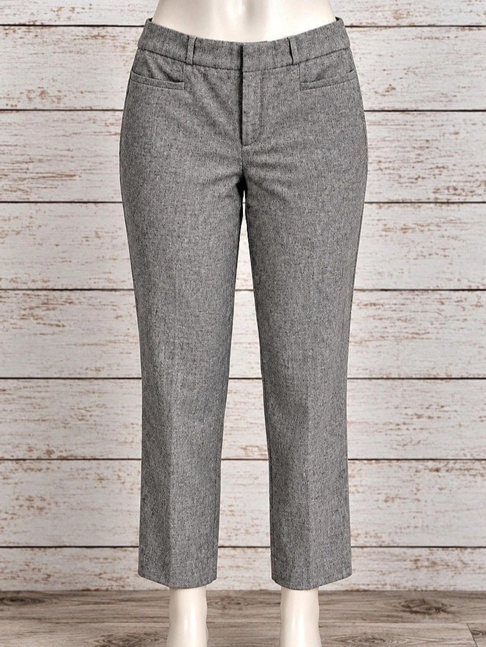 Banana Republic Sloan Fit Pants Gray Cropped Size 12